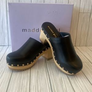 Madden Girl Friday Studded Clogs Size: 7 Color: Black Brand New in Box